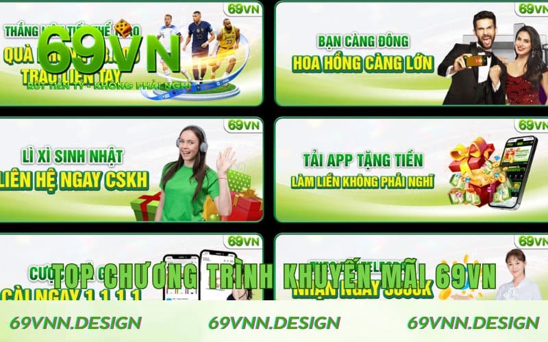 Khám phá các chương trình khuyến mãi 69VN nổi bật
